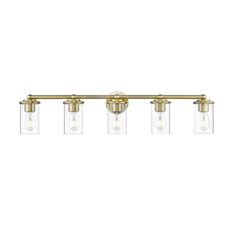 Éclairage pour meuble-lavabo à 5 lumières Cheetham, Or luxueux