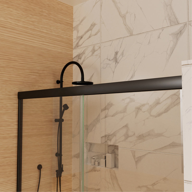 Porte de douche coulissante sophistiquée avec une conception avancée pour une expérience de salle de bain améliorée