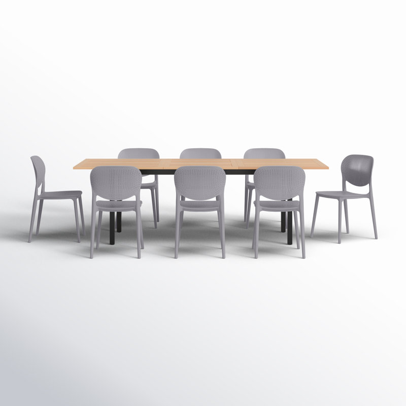 Anautica 8 - Person Patio Dining Set with Square Table