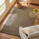 Dainty Diamond Black/Ivory Handwoven Cotton Rug
