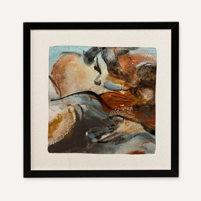 Limited Edition 12 x 12 in. "Embrace" Framed Silk Scarf by Fanyu Lin