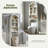 Ahart Arched Freestanding Over The Toilet Storage Cabinet with Acrylic Doors, Modern 77"H Over Toilet Bathroom Organizer Shelf with Adjustable Shelf-495810272