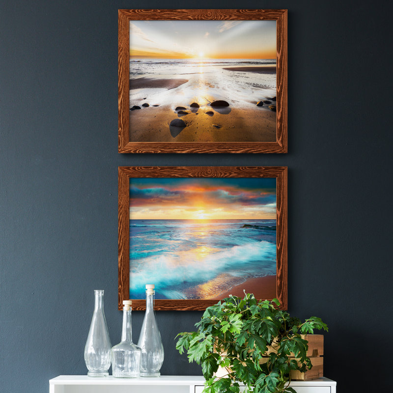 Affirmation de lumière - ensemble de 2 photos sur toile encadrées, H 20 po x l 34 po x P 1,5 po, Cadre en érable