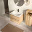 Meuble-lavabo mural simple avec lavabo en céramique Caryll, armoire de rangement moderne avec charnières à fermeture en douceur DTC, pour salle de bain, appartement et hôtel-838290733-808778444-833645115