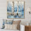 Bouleau blanc et bleu en hiver I - reproduction