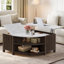 Ensemble de 2 pièces pour salon, meuble télé de 164 cm, 1 table basse relevable