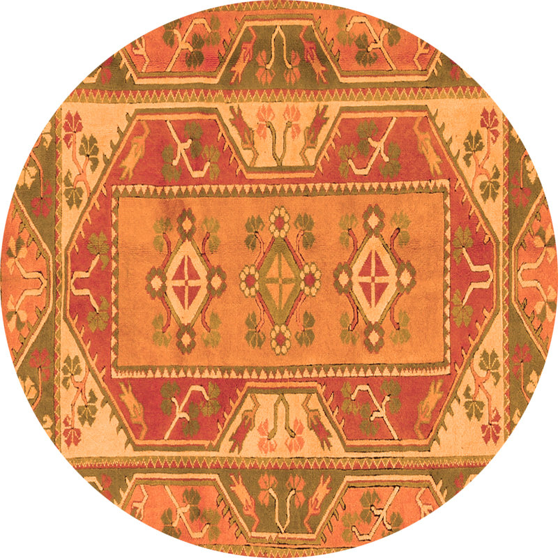 Milira Performance Oriental Indoor Rug, Round 4'