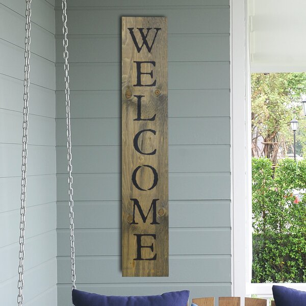 Welcome to Our Home Porch Leaner Sign, Front Door Sign