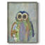 Fantastic Florals Owl, reproduction encadrée - bois massif-2037639967