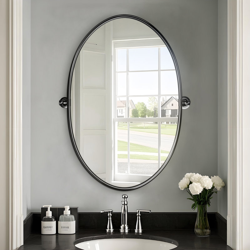 Tilting Oval Bathroom / Vanity Mirror