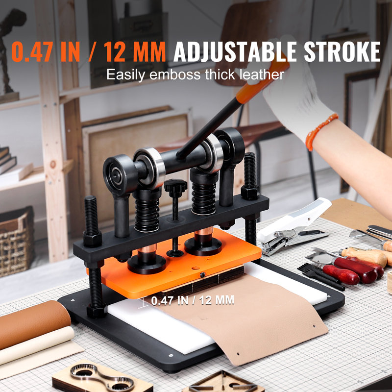 Leather Cutting Machine, 11 x 5.5 in Embossing Plate Manual Die Cutter