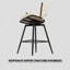Chaise de bar rembourrée 360-2030253416