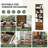  6-Tier Bookshelf Set, 2-Pciece 70 Inch Tall Bookcase with Barn Door！-370213056