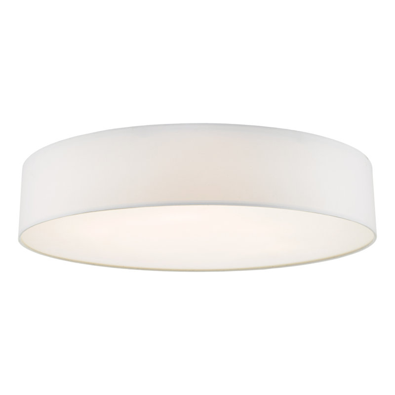 Ansonia Fabric Flush Mount, Ivory