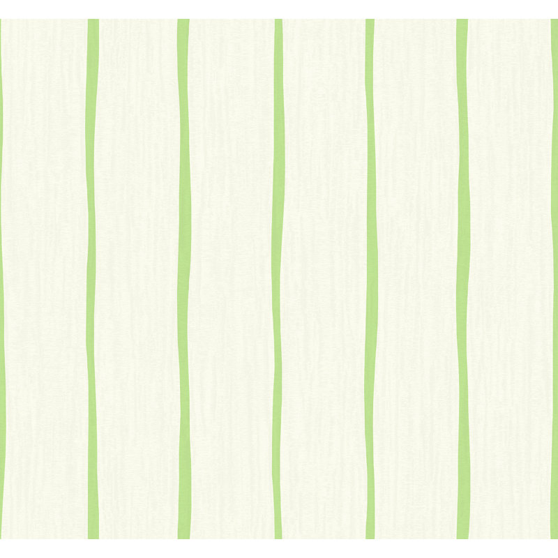 Rouleau de papier peint à rayures L 27 pi x l 27 po Fromberg, Vert pomme