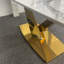 Stone Top Metal Base Dining Table
