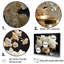 «Baroque Hydrangea» blanc et or V - Hydrangea, reproduction d'art sur toile encadrée-92533963-92533962