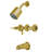 Kingston Brass NuvoFusion Triple-Handle Tub and Shower Faucet-28159079