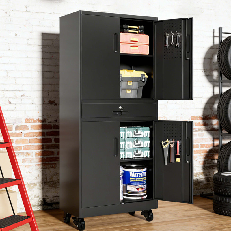 Armoire de rangement en métal avec tiroir