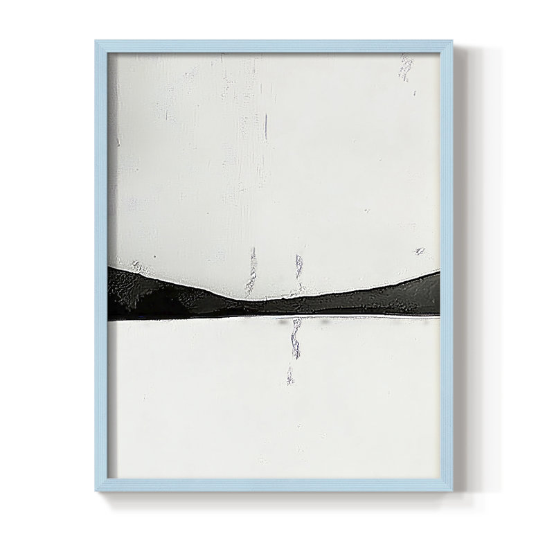 Impression abstraite encadrée CL - prête à être accrochée, Bleu, H 20 po x l 16 po