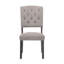 Ensemble de 2 chaises de salle à manger transitionnelles avec siège et dossier rembourrés en tissu, conception capitonnée pour plus de confort et de style
