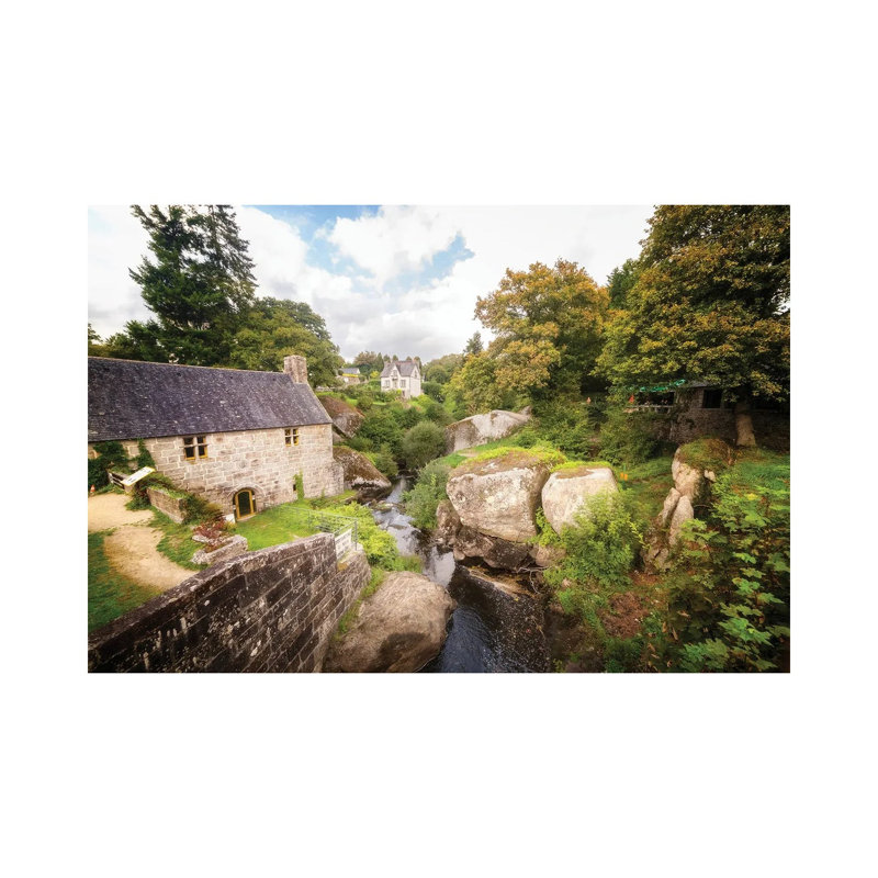 Huelgoat City Old Mill by Philippe Manguin - Wrapped Canvas Painting, 20.32cm H x 30.48cm W x 1.905cm D
