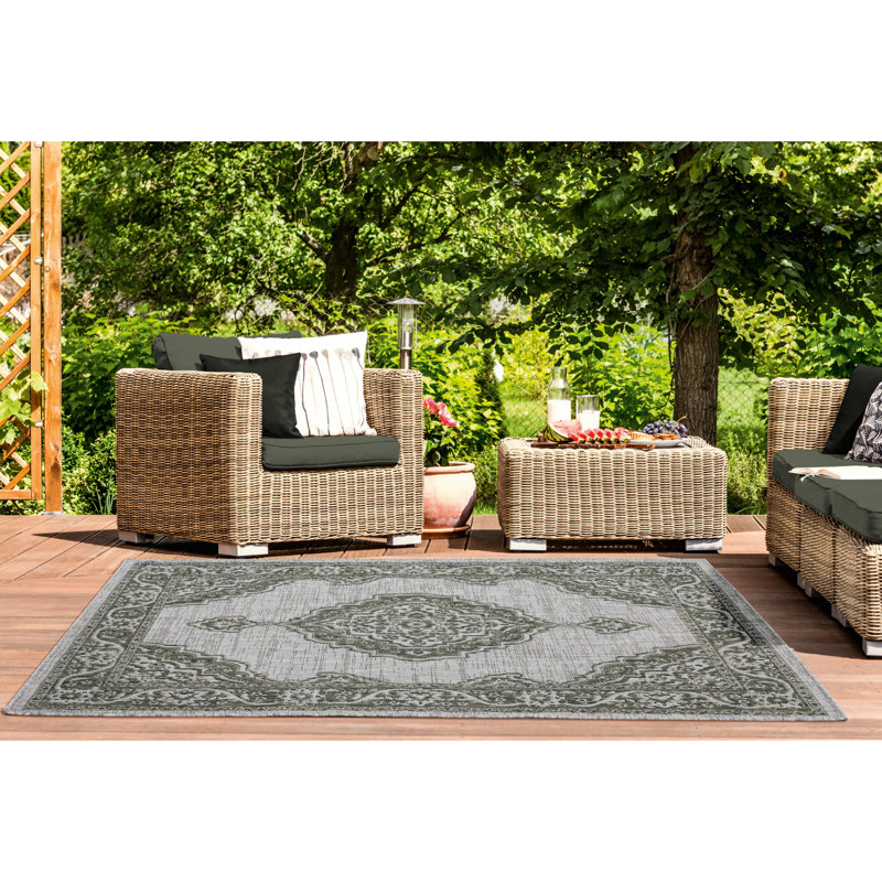 Tapis oriental vert Mcclinton, Rectangle 7 pi 10 po x 10 pi 6 po