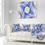 Motif bleu sur blanc avec cercles - imprimé abstrait-30617573-30617576