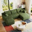 Canapé modulaire rembourré en U avec repose-pieds-130622444-130622445