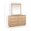Grand lit à panneau de rangement et commode double avec miroir Portrait Headen-75674492