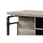 Table à hauteur de comptoir avec finition en bois composite, métal et chêne gris