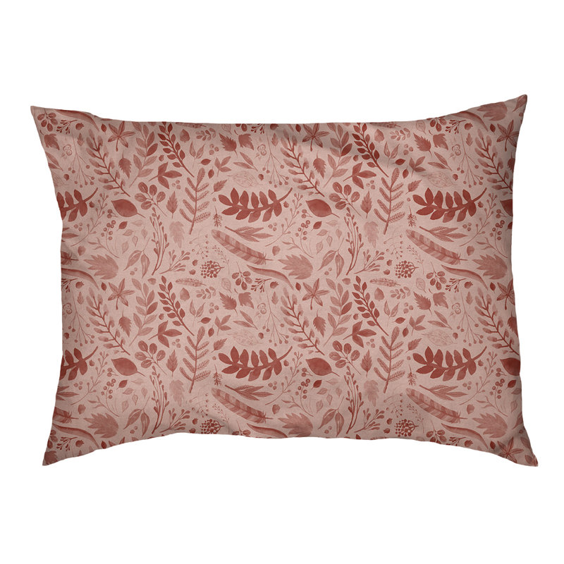 Oreiller d’automne à motif de feuillage d’automne, l 28 po x P 18 po x H 6 po, Brun pâle