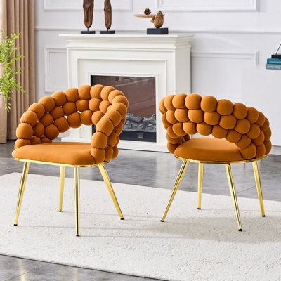 Ensemble de 2 chaises de salle à manger Puffy