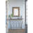 30X2x39" Rectangle Wall Accent Mirror With Distressed Wood Frame