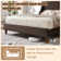 Melaya Wingback Upholstered Platform Bed Frame