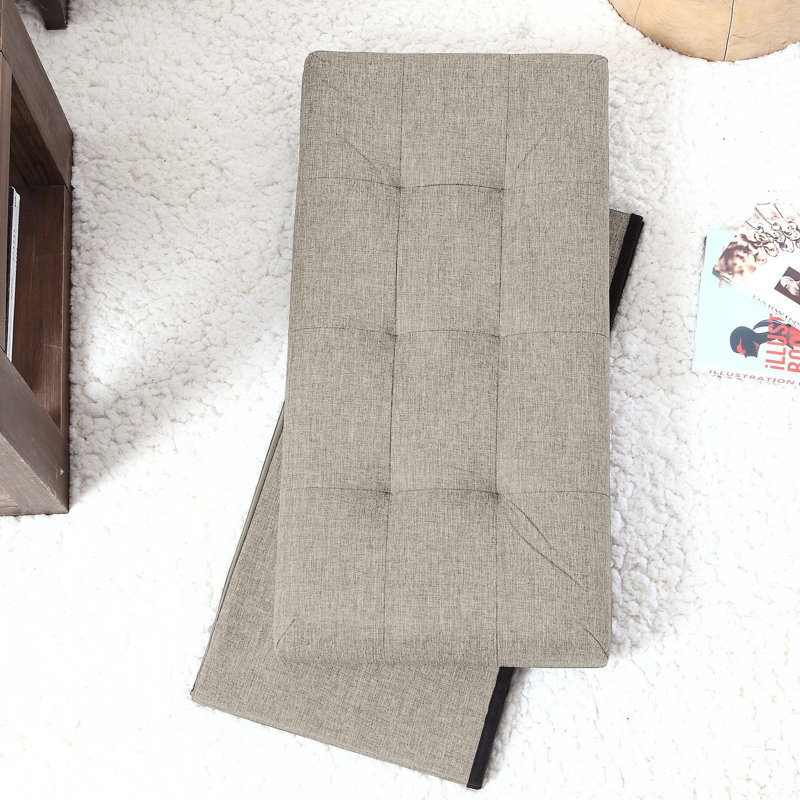 Foronda Upholstered Ottoman, Beige