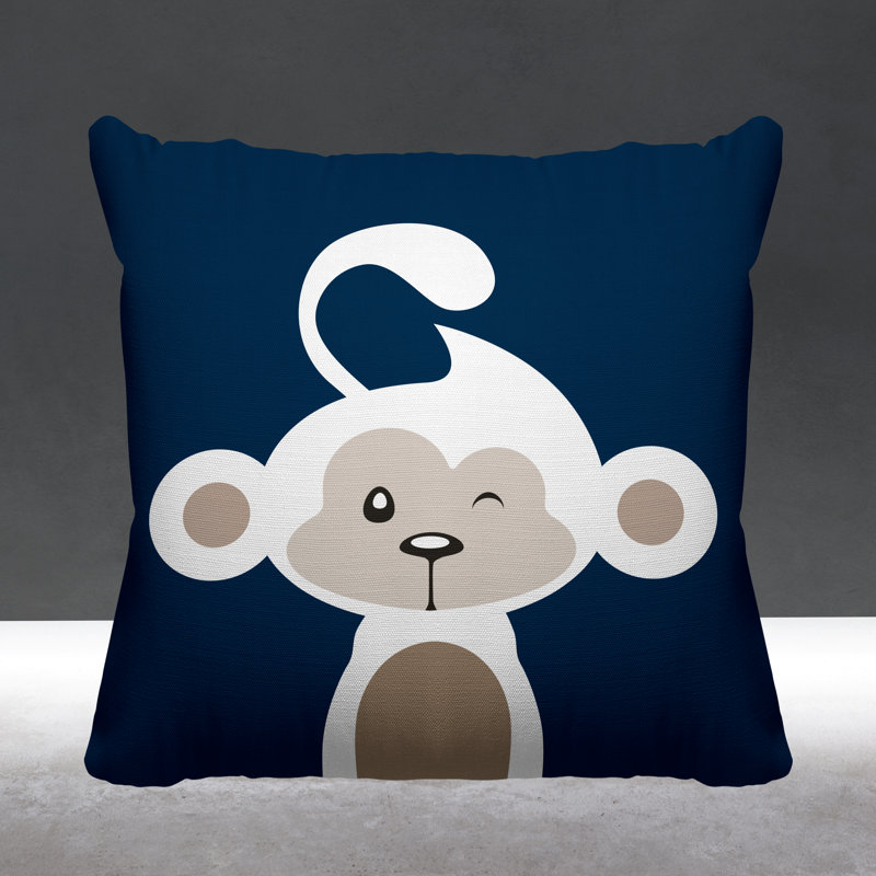 Coussin intérieur Ollie, Bleu marine, 15 po x 15 po, Carré