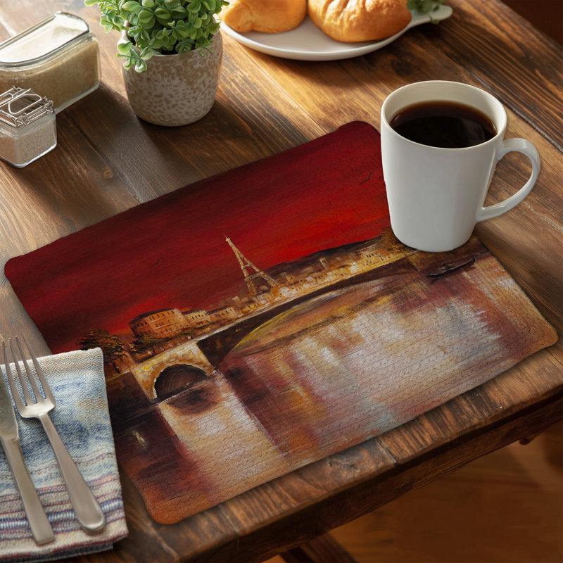 Paris by Red Dawn Braided Polyester Placemats Set of 4