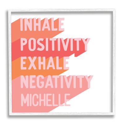 Inhale Exhale Motivational cmw-002 Personalized Wall Art