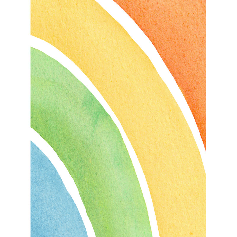 Adhésif décoratif arc-en-ciel, Orange, H 48 po x l 59 po
