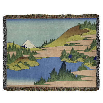 Jeté en coton Katsushika Hokusai le lac à Hakone dans la province de Sagami