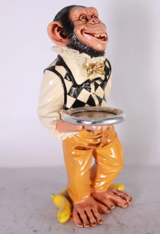 Small Monkey Butler Statue