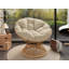 Chaise ergonomique confortable en osier avec coussin épais et pivotant à 360 degrés-726724413-726724411