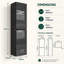 Scandinavian 40cm x 170cm Wall Mounted Cabinet-513315734