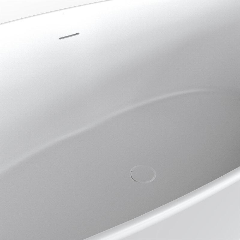 66.9 Inch Freestanding Solid Surface Soaking Bathtub For Bathroom