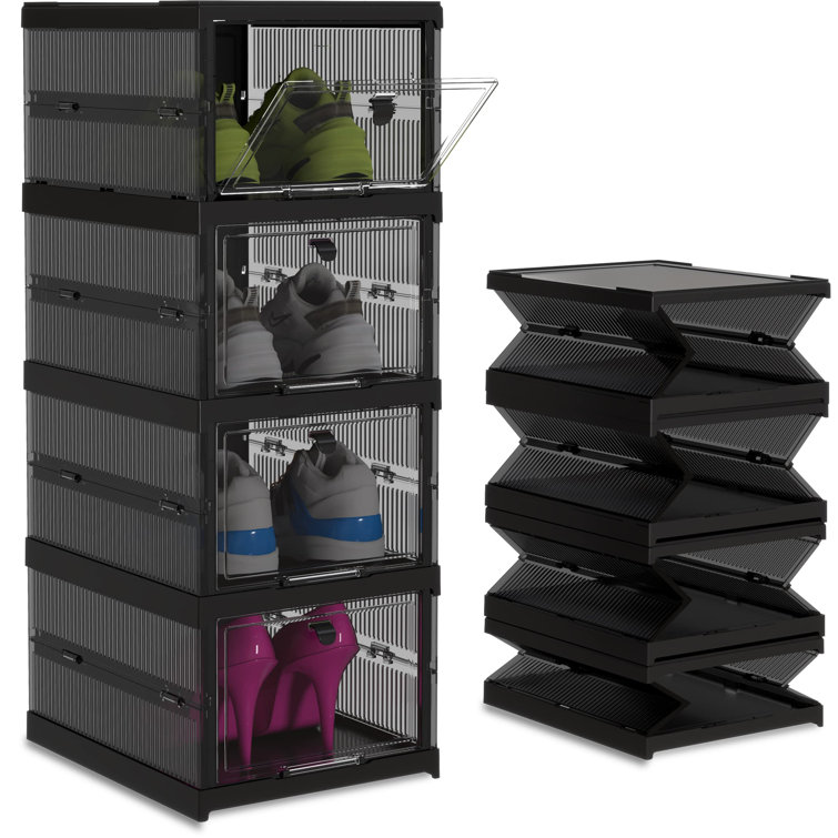 Rebrilliant 4 Pair Stackable Shoe Storage Box