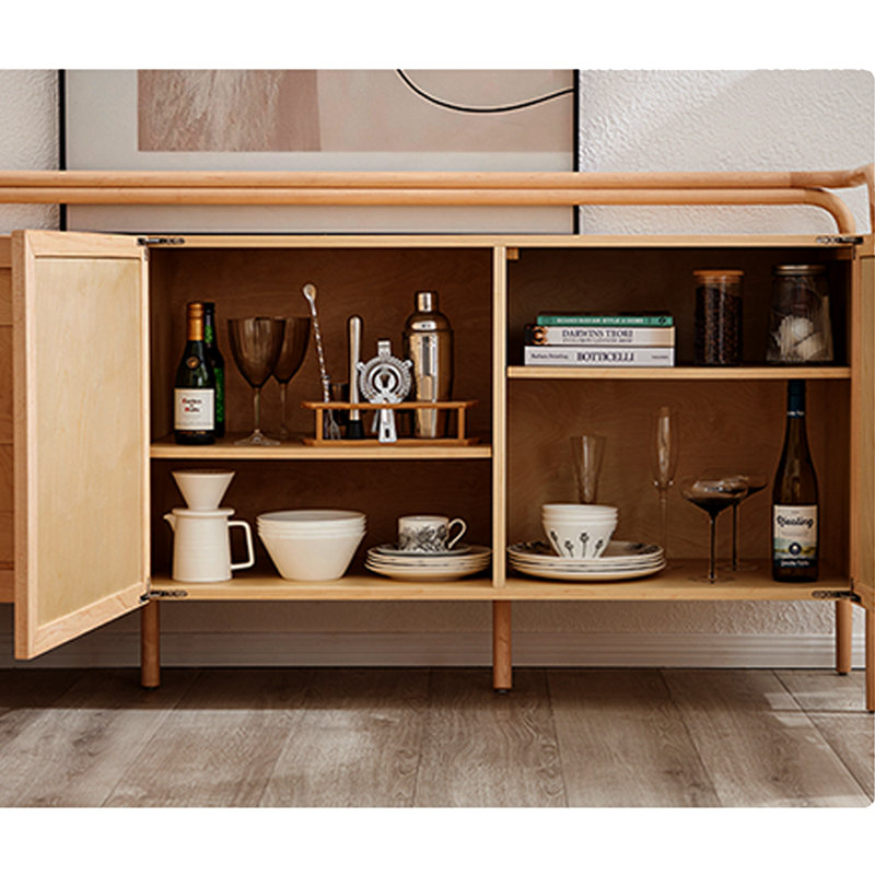 Armoire d'appoint en bois tissé