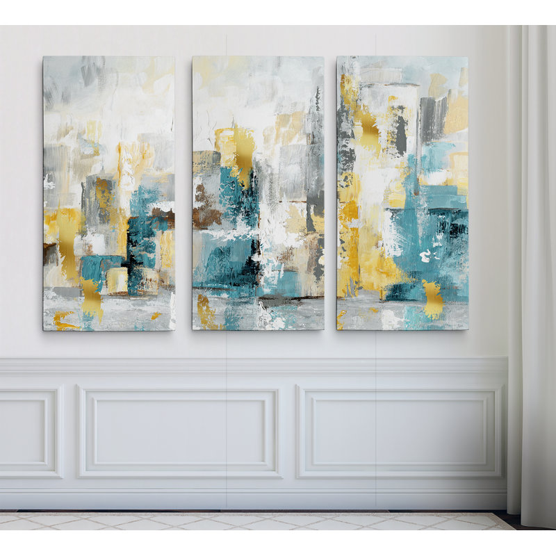 « City Views I » - image multi-pièces sur toile, H 40 po x l 60 po x 1,5 po