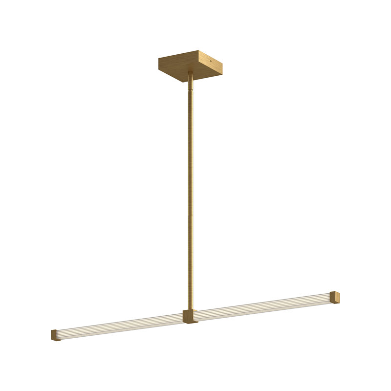 Luminaire suspendu géométrique simple à 1 lumière Blade, Or brossé