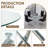 Kaizlyn Modern Round Glass Dining Table for 4-6 People, Clear Tempered Glass Top, Metal Cross Base, Round Kitchen Table for Dining Room, Circular Table for Small Space-876951156-876951144